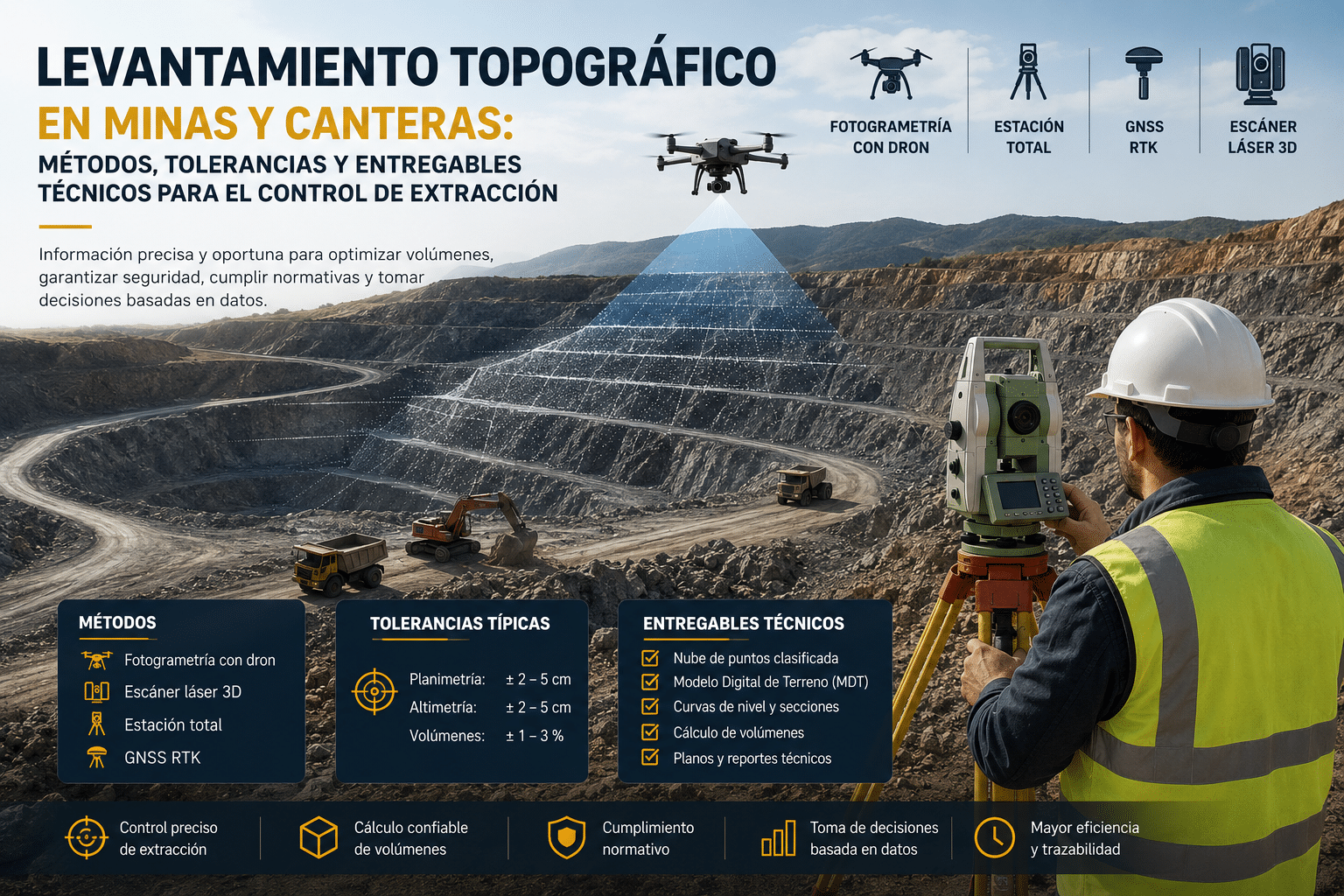 Levantamiento topográfico en minas y canteras